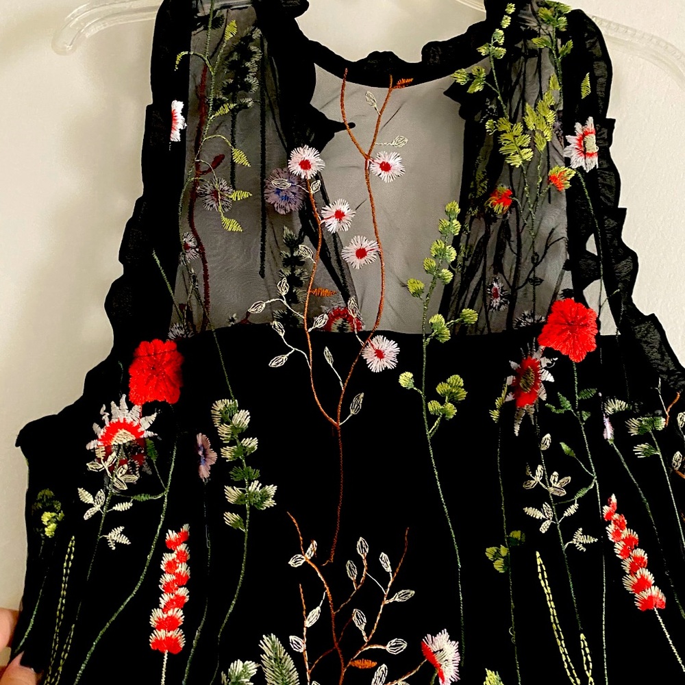 City Studio Plus Size Embroidered Dress